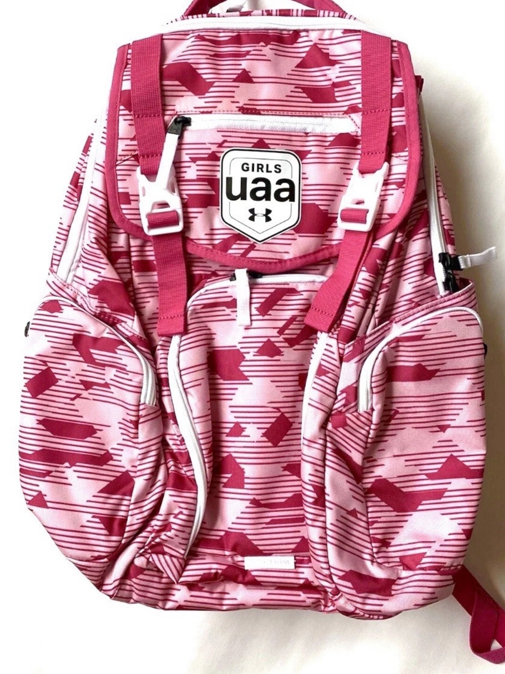 Under Armour Pink & Dark Pink Girls Patterned Backpack